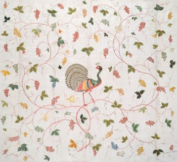 Bedcover, China, Qing dynasty (1644-1911), 1750/1800. Detail from a larger artwork.