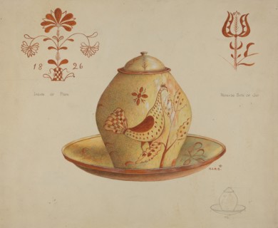 Pa. German Covered Jar, 1935/1942.