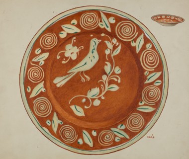 Pa. German Dish, c. 1936.