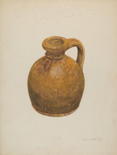 Yellow Stoneware Jug, 1941.