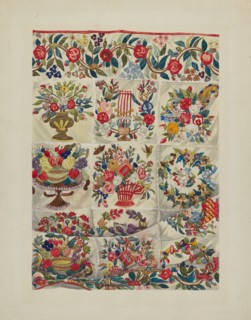 Applique Quilt (Friendship Quilt), c. 1937.