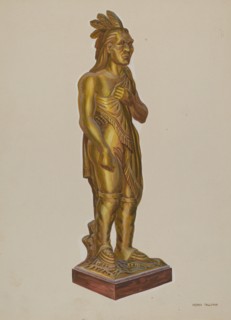 Carved Wooden Indian, 1935/1942.