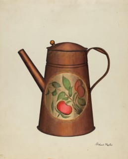 Toleware Coffee Pot, c. 1940.