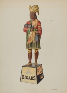 Wooden Indian, c. 1940.