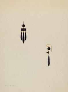Earrings, c. 1938.