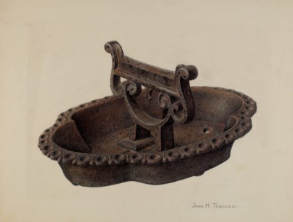 Foot Scraper and Tray, c. 1941.
