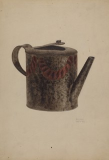Toleware Metal Teapot, c. 1939.