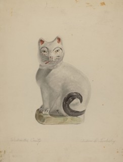 Pa. German Seated Cat, c. 1938.