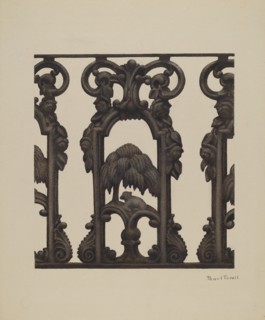 Cast Iron Fence, c. 1939.