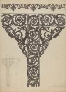 Iron Porch Support, c. 1936.
