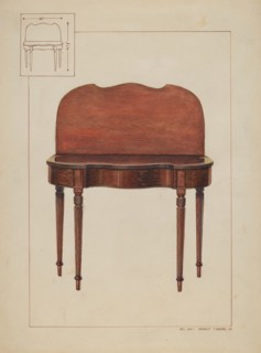 Sheraton Wall Table, c. 1937.