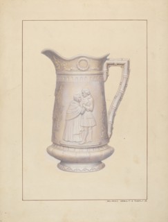Bisque Water Pitcher, c. 1938.