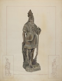 Wooden Indian Chief, c. 1937.