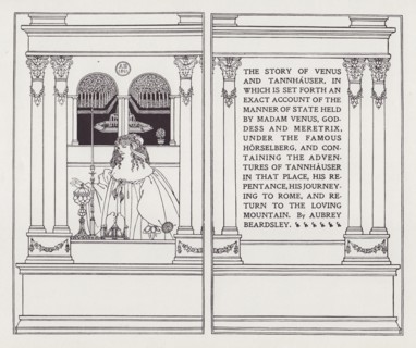 Frontispiece and Titlepage for Venus and Tannhauser, 1895. Creator: Aubrey Beardsley.