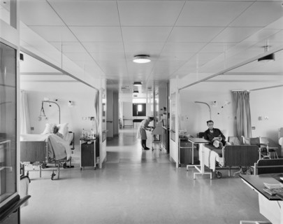 West Cumberland Hospital, Homewood Road, Homewood, Whitehaven, Copeland, Cumbria, 1964. Creator: John Laing plc.