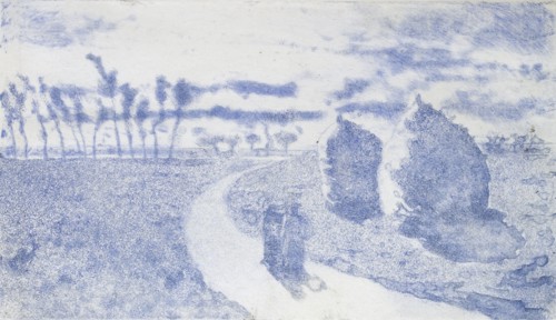 Crepuscule (avec Meules), 1879. Creator: Camille Pissarro.
