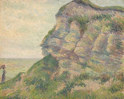 Woman walking on a Headland, 1894. Creator: Camille Pissarro.