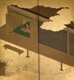 Six-fold screen depicting tales of Ise, 1617-1691. Creator: Tosa Mitsuoki.