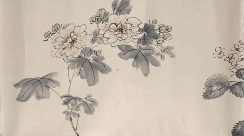 Flowering plants of the four seasons, 1842. Creator: Oda Kaisen.