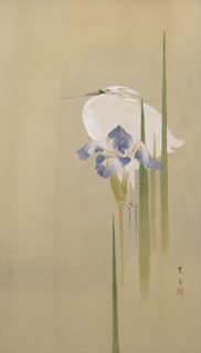 Six-fold screen depicting creatures and flowers of the twelve months, 1900. Creator: Watanabe Seitei.