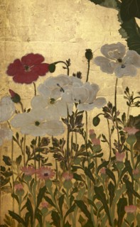 Screen with spring and summer flowers, 1st half of the 18th century. Creator: Watanabe Shiko.
