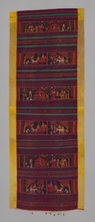 Khmer Pidan with Scenes from the Jataka Tales, Cambodia, Late 19th century. Creator: Unknown.