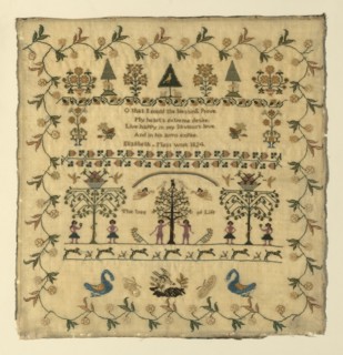 Sampler, United States, 1824. Creator: Elizabeth Moss.