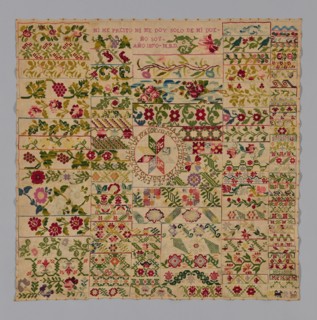 Sampler, México, 1870. Creator: Unknown.