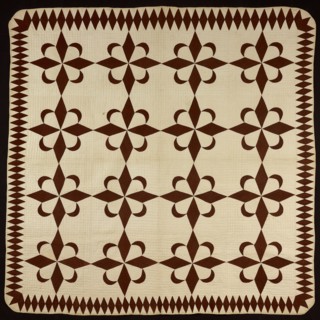 Bedcover ("Star and Crescent" Quilt), United States, early 19th century. Creator: Unknown.
