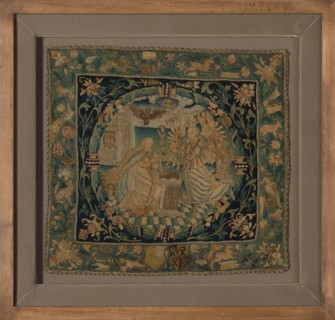 Pillow Cover (Depicting the Annunciation), Switzerland, 1550/1600. Creator: Unknown.