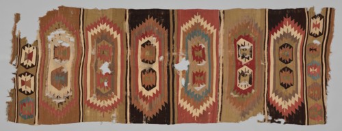 Kilim with Six Double-Niches, Central Anatolian Region, early 19th century. Creator: Unknown.