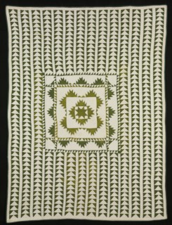 Bedcover ("Flying Geese" Quilt), United States, 19th century. Creator: Unknown.