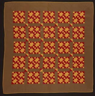 Bedcover (Jacobs Ladder quilt), United States, 19th century. Creator: Unknown.