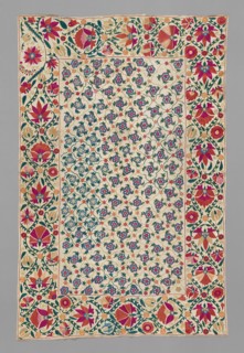 Suzani (large embroidered hanging or cover), Uzbekistan, 19th century. Creator: Unknown.