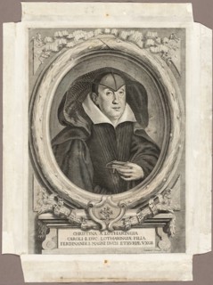 Christina of Lorraine, 1666; published 1761. Creator: Adriaen Haelwegh.