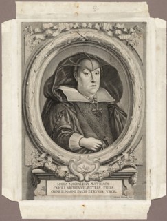 Maria Magdalena of Austria, 1666; published 1761. Creator: Adriaen Haelwegh.