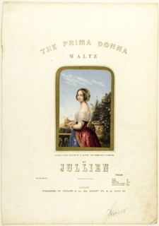 The Bride, cover for The Prima Donna Waltz sheet music, 1850. Creator: George Baxter.