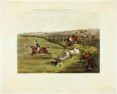 A Rich Scene, from Grand Leicestershire Steeplechase, published 1830. Creator: Charles Bentley.