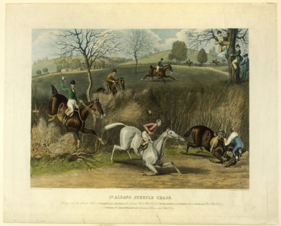 Saint Albans Steeplechase, 1837. Creator: Charles Hunt.