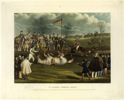Saint Albans Steeplechase, 1837. Creator: Charles Hunt.