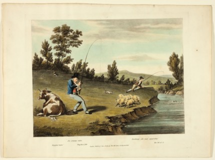 Delights of Fishing, 1823. Creator: Charles Turner.