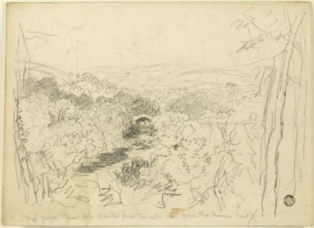 Pont Pwl Gwyn, River Usk, n.d. Creator: David Cox the elder.