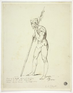 Standing Man in Armour Holding Lance, n.d. Creator: George Hayter.