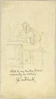 George Cruikshank Making an Etching, n.d. Creator: Isaac Robert Cruikshank.