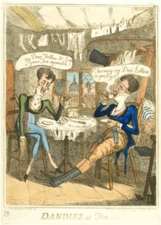 Dandies at Tea, 1818. Creator: Isaac Robert Cruikshank.