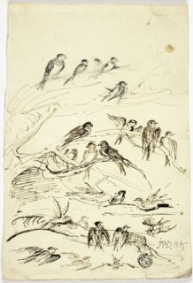 Swallows Before They Take Their Departure, n.d. Creator: James Ward.