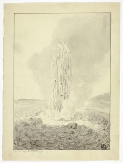 Geyser, Iceland, 1772. Creator: John Cleveley the Younger.