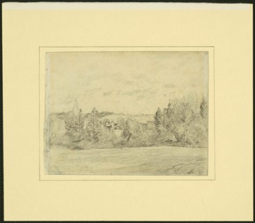 Binfield Rectory and Church, Berkshire, 1816. Creator: John Constable.