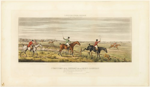 Symptoms of a Skurry, plate three from The Leicestershire Hunt, published 1825. Creator: John Dean Paul.