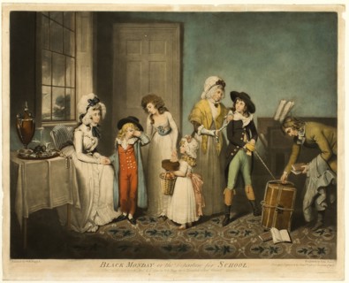 Black Monday, or the Departure for School, published December 1, 1790. Creator: John Jones.